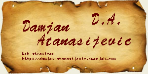 Damjan Atanasijević vizit kartica